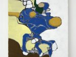 尾竹隆一郎 「たんけん」2022、インク、アクリル絵の具、キャンバス、45.5 X 38.5 cm