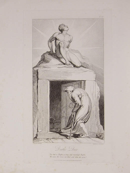 ロバート・ブレア著、ウィリアム・ブレイク画『墓』より(1808年刊、郡山市立美術館蔵)