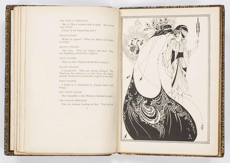 オスカー・ワイルド著、オーブリー・ビアズリー画『サロメ』(1894年刊、K.コレクション)