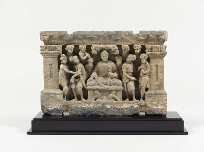 ガンダーラ仏伝浮彫「降魔成道」　2世紀