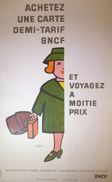 「SNCF」 100x62cm 1964 リトグラフ