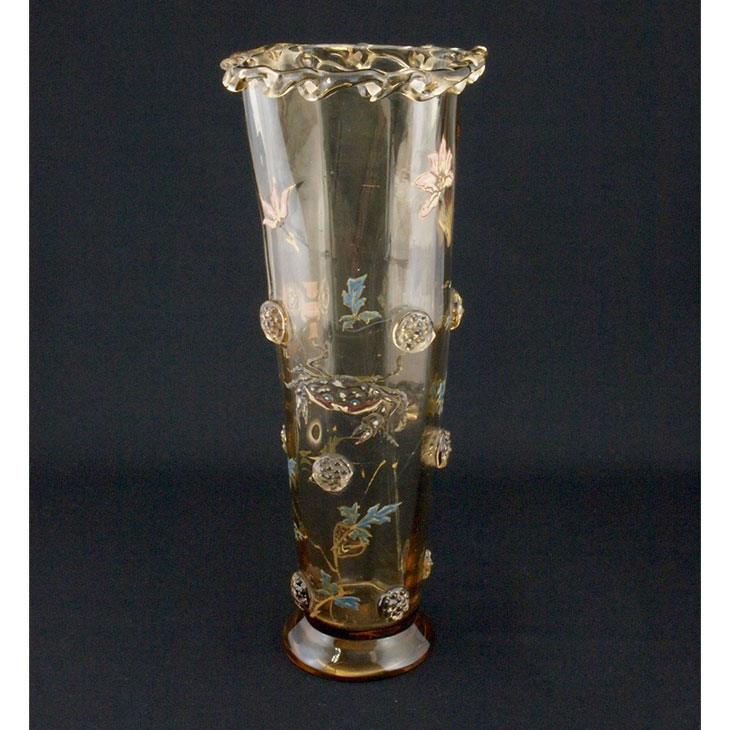 ガレ「蟹と草花文花瓶」 サイズ：高さ30cm 1890年代