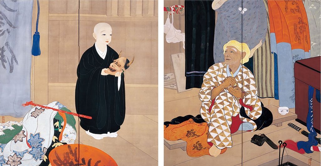 《壬生狂言の楽屋》1915年、第9回文展出品作、京都府蔵(京都文化博物館管理)