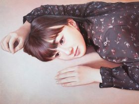 藤井 康子 「心の声」 F8号 キャンバス、油彩