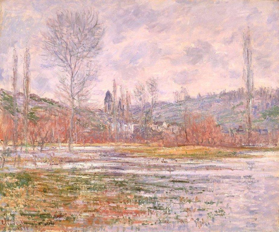 クロード・モネ 「ヴェトゥイユ・水びたしの草原」 1881年
