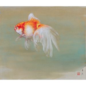 「金魚図」 大橋翠石(1865～1945) 大正～昭和時代(20世紀)