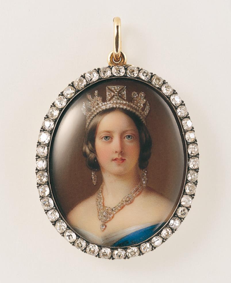 ヴィクトリア女王のミニアチュールペンダント　 1858年 イギリス
