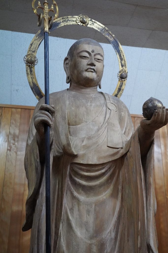《地蔵菩薩立像》（部分） 鎌倉時代、国指定重要文化財 岩戸山 満願寺蔵
