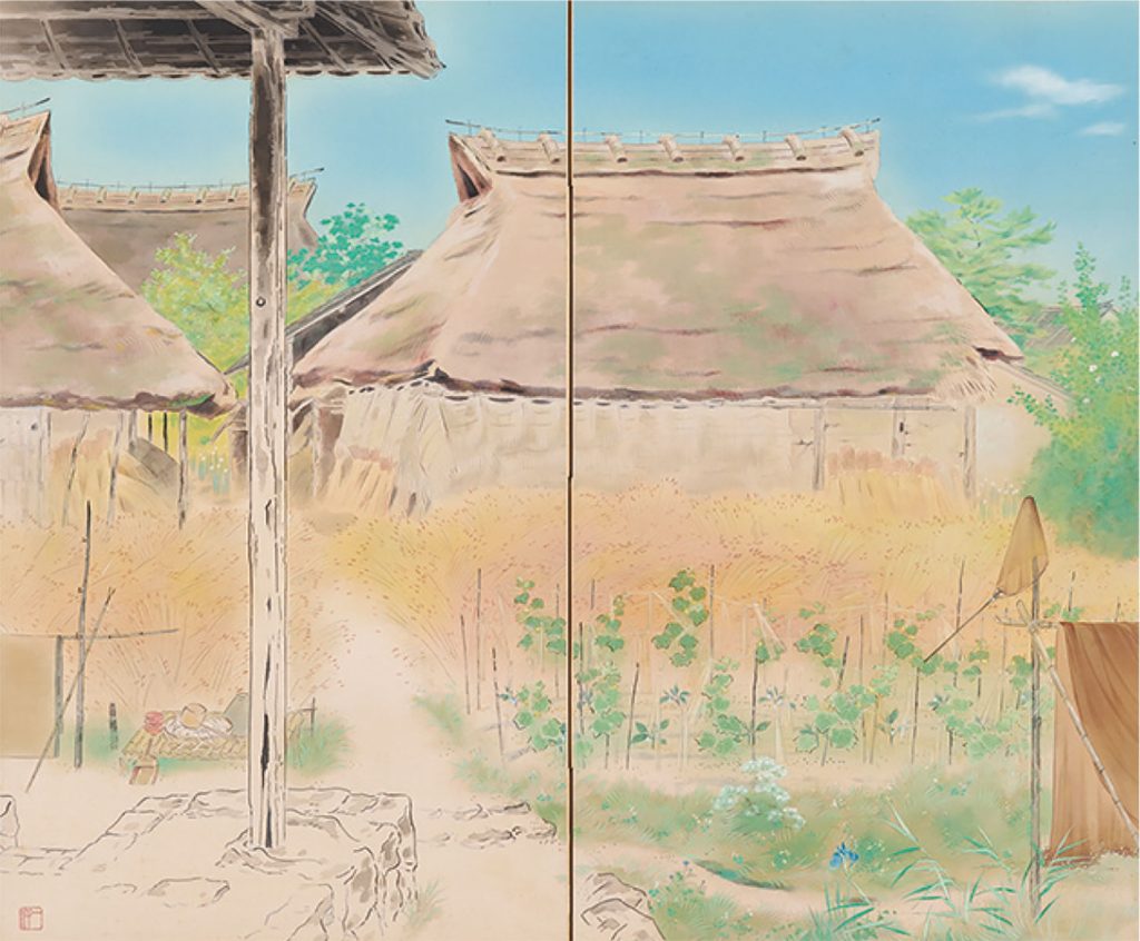 《湖畔晴日》1942 年、早苗会試作展出品作、京都府蔵(京都文化博物館管理)