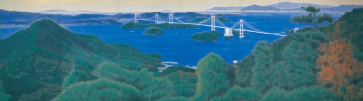 《天かける白い橋　瀬戸内しまなみ海道》2000年　平山郁夫美