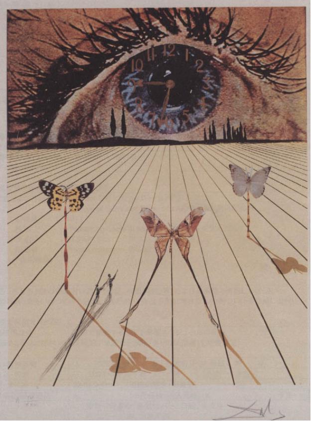 サルバドール・ダリ《シュルレアリスム的時間の目》（『シュルレアリスムの思い出』より）1971年 ©Salvador Dalí, Fundació Gala-Salvador Dalí, JASPAR Tokyo, 2022 E4523