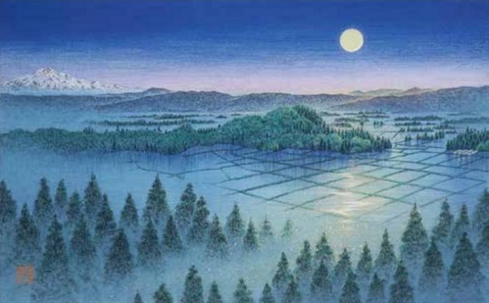 「月光と田園」M10 日本画