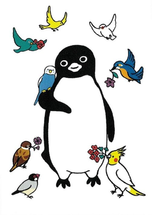 「ペンギン花鳥園」（ジクレー、紙、73×51.5cm）