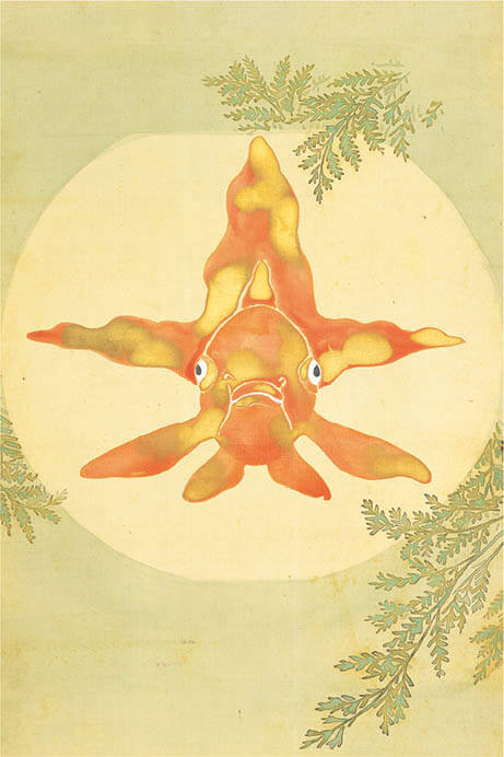 《金魚玉図》（部分）神坂雪佳　絹本著色　明治末期　細見美術館蔵