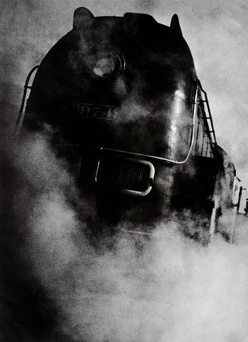田中靖望《機関車》1937年（複写プリント）、名古屋市美術館