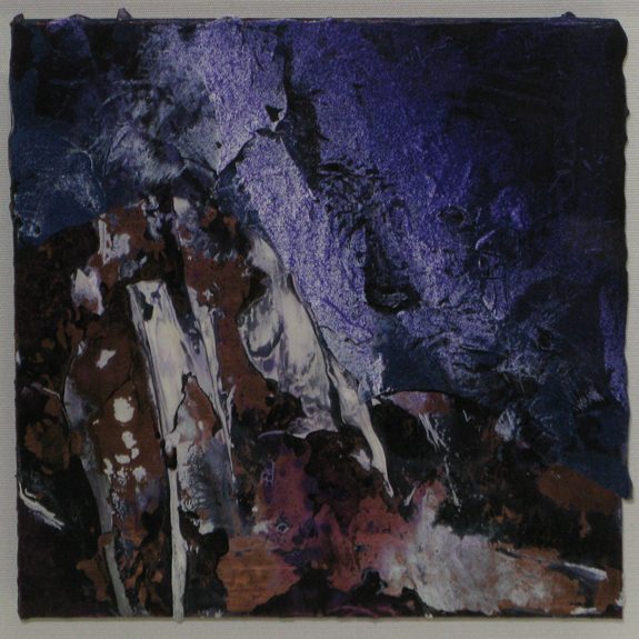田中一太「背骨＃1」  アクリル、油彩、銅版  146×146mm