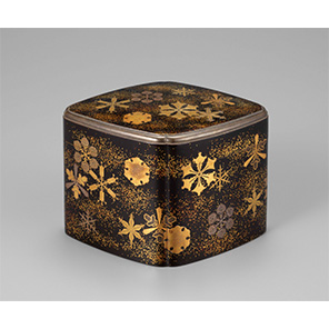 雪華蒔絵箱 1合　木胎漆塗　日本・江戸時代　19世紀 根津美術館蔵