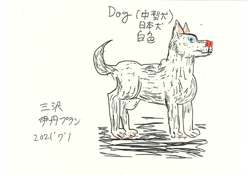 三沢厚彦《Dog 2022-01》構想スケッチ