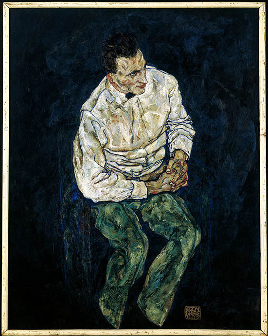 エゴン・シーレ《カール・グリュンヴァルトの肖像》1917年　豊田市美術館蔵