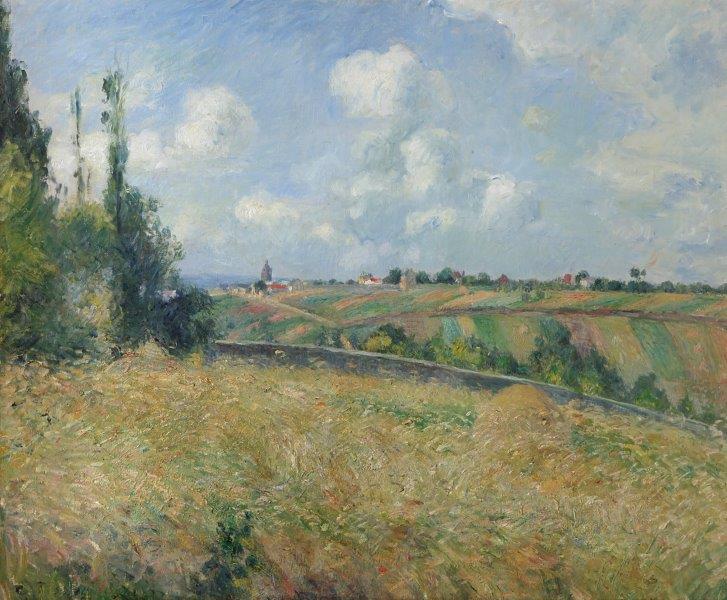 カミーユ・ピサロ 《ライ麦畑、グラット＝コックの丘、ポントワーズ》 1877年 当館蔵