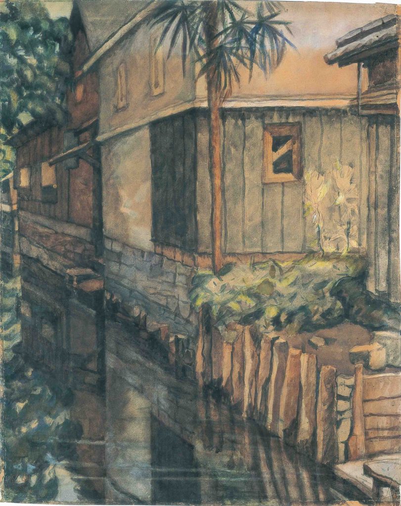 古賀春江《柳川風景》1914年　石橋財団アーティゾン美術館蔵