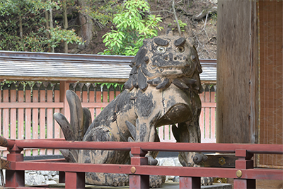 狛犬 獅子・狛犬(西本宮) 日吉大社蔵　桃山時代 初出陳
