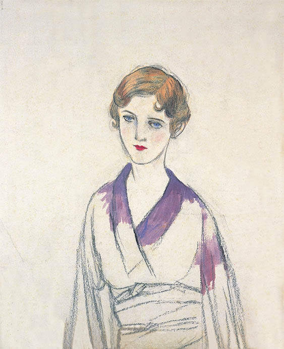 《着物の女》1931〜1933（昭和6〜8）年 紙本・鉛筆・淡彩