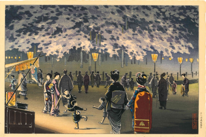 土屋 光逸 「祇園の夜桜」 昭和7年（1932）