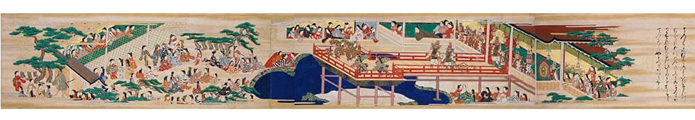 《村松物語絵巻》全12軸のうち巻3・4部分　江戸時代　海の見える杜美術館