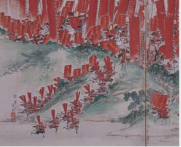 大坂夏の陣図（部分） 彦根城博物館