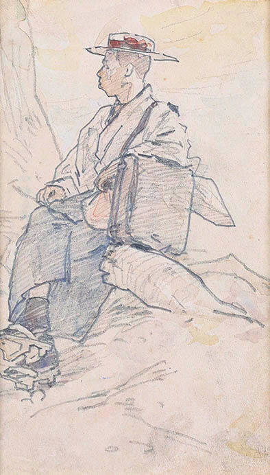 青木繁《坂本繁二郎像》1902年　個人蔵