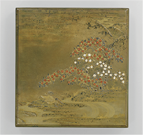 桜西行蒔絵硯箱（東京国立博物館蔵） Image: TNM Image Archives