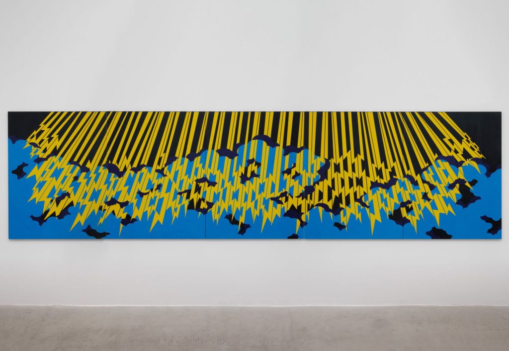 Descending Painting Series (yellow thunder, blue cloud) 2019 ©NORITAKA TATEHANA K.K.