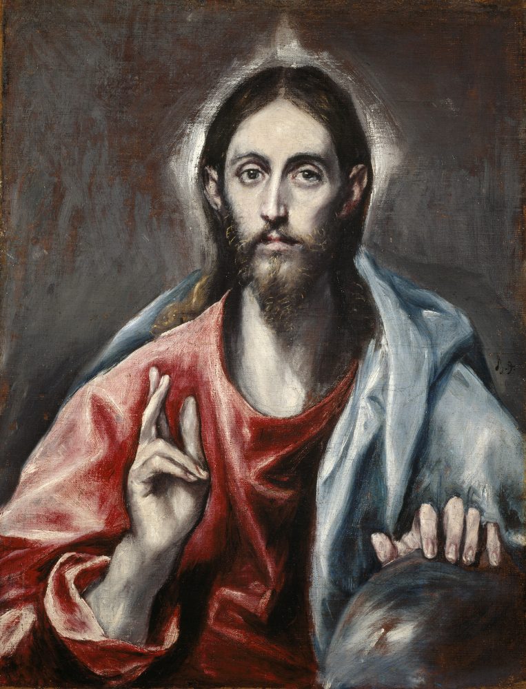 エル・グレコ《祝福するキリスト（「世界の救い主」）》 1600年頃　油彩・カンヴァス　73×56.5cm
