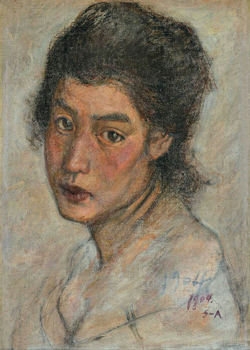 青木繁《女の顔》1904年　京都国立近代美術館蔵