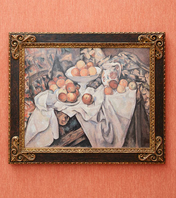 セザンヌ「リンゴとオレンジ」(オルセー美術館、フランス)