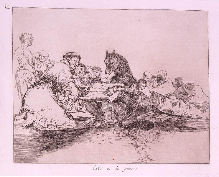 フランシスコ・デ・ゴヤ　〈戦争の惨禍〉(74)《これはもう最悪だ！》1810-1815頃　三重県立美術館蔵