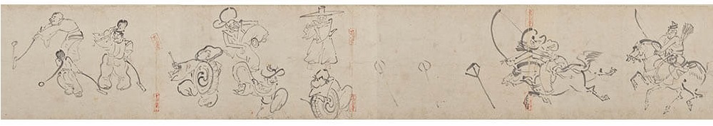 国宝　鳥獣人物戯画　丁巻　（部分）　京都・高山寺蔵 画像提供：東京国立博物館　Image: TNM Image Archives　【展示期間】9月3日（土）～9月25日（日）