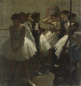 小磯良平《練習場の踊り子達》1938年 東京国立近代美術館蔵