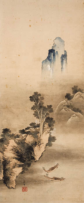 「渡船山水図」　葛飾北斎　弘化4年（1847）北斎館　11月8日～12月4日展示