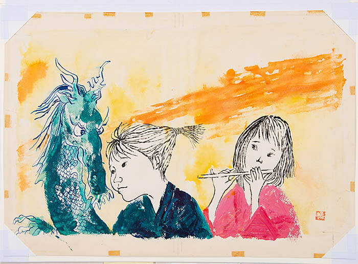『たつのこたろう』原画（作：松谷みよこ）　1969年　水彩、紙　個人蔵