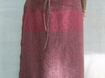台形腰巻 手紡ぎヒマラヤウール・麻 (約縦85×横143cm)