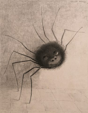 オディロン・ルドン《蜘蛛》1887年　岐阜県美術館蔵