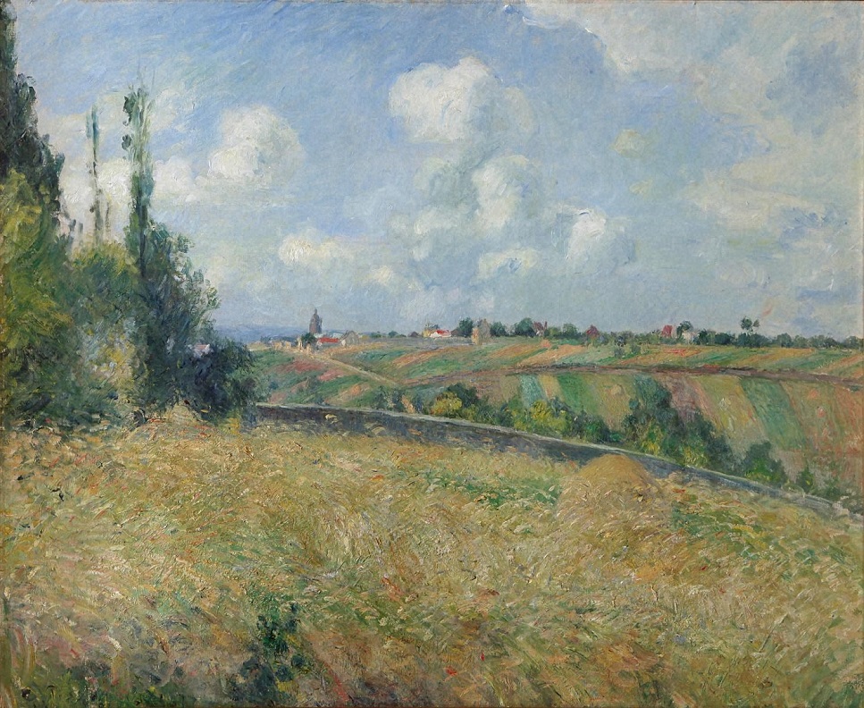 カミーユ・ピサロ 《ライ麦畑、グラット＝コックの丘、ポントワーズ》 1877年 当館蔵