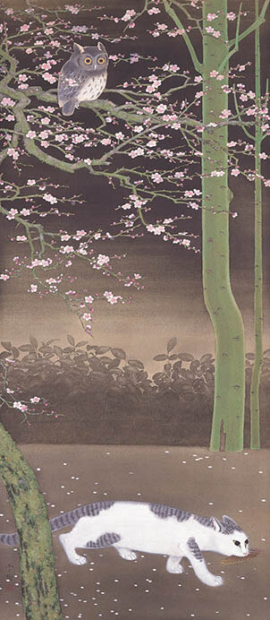 《春の夜》1930年（昭和5）　絹本着色　埼玉県立近代美術館蔵