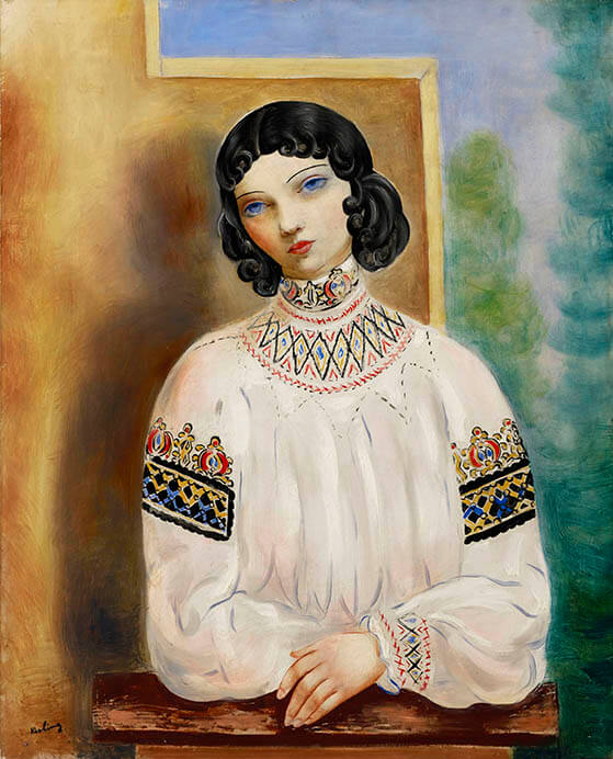 キスリング《ルーマニアの女》1929年 油彩・カンヴァス　81.2×64.4 cm　ひろしま美術館