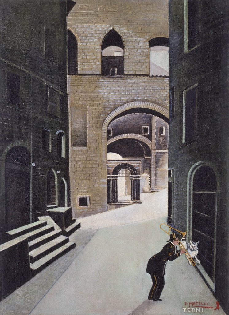 オルネオーレ・メテッリ 《楽師と猫》 1937年　世田谷美術館蔵
