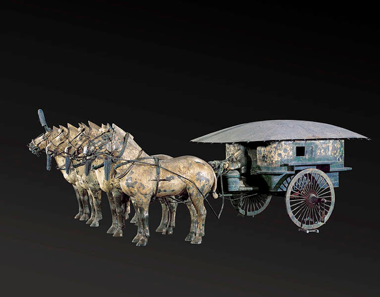 2 号銅車馬（展示は複製品） 統一秦 秦始皇帝陵博物院 一級文物