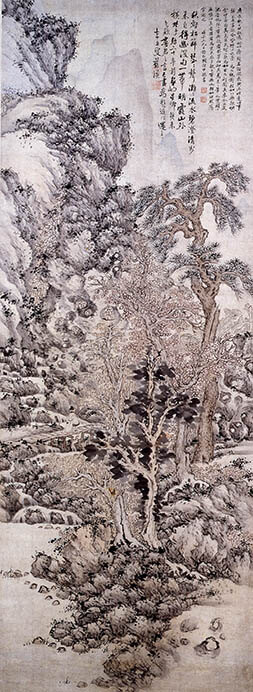 藍瑛《秋壑松聲図》　明時代　崇禎13（1640）年頃　前期展示