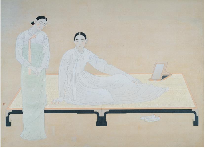 土田麦僊《平牀》1933年 京都市美術館蔵